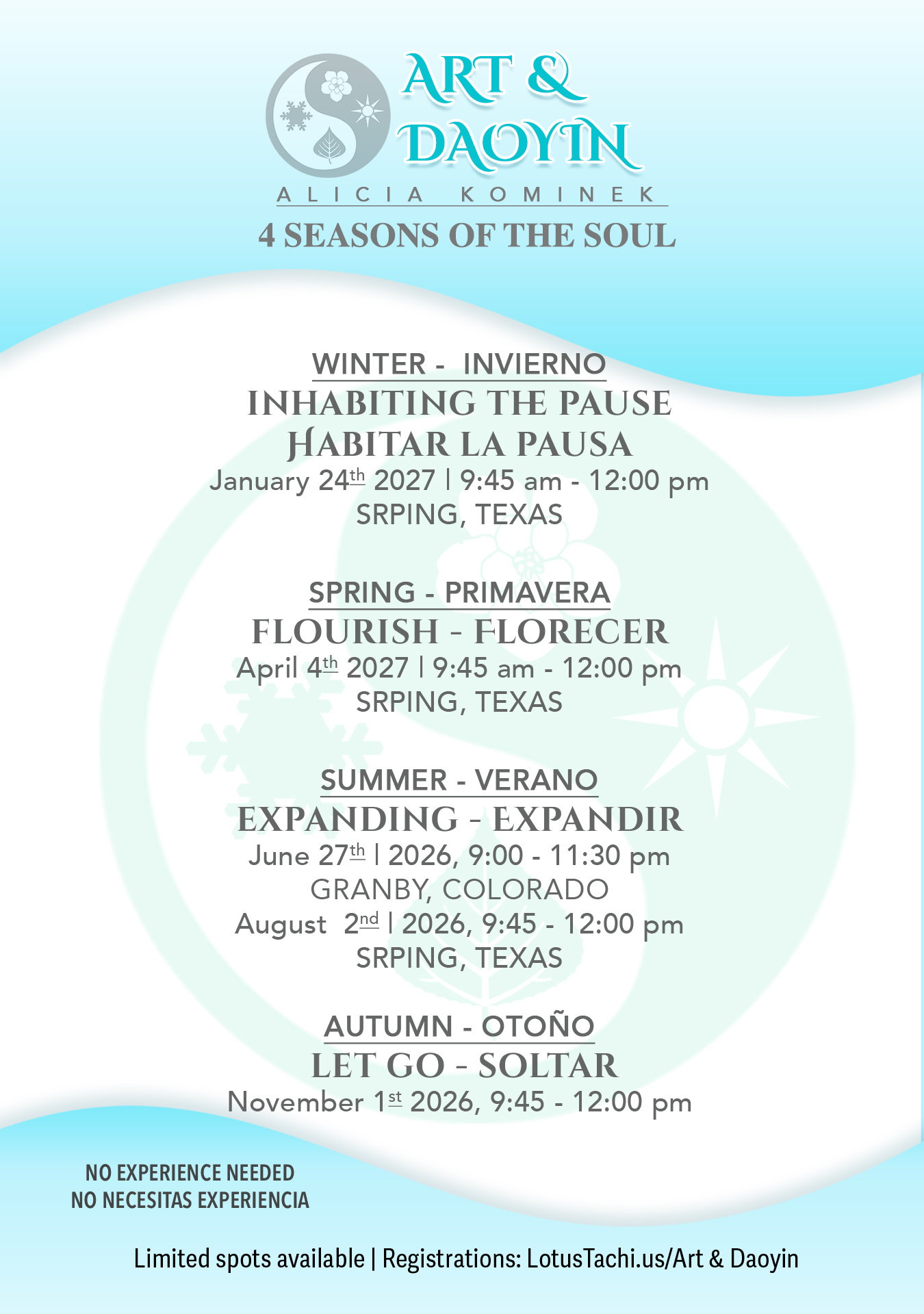 ART & DAOYIN- 4 SEASONS OF THE SOUL- 